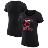Cincinnati Reds G-III 4Her by Carl Banks Women's Super-Slim Fit Lightweight Team Logo Graphic T-Shirt - MLB T-shirts