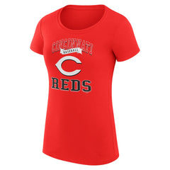 Cincinnati Reds G-III 4Her by Carl Banks Women's Super-Slim Fit Lightweight Team Logo Graphic T-Shirt - MLB T-shirts