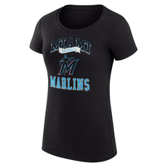 Miami Marlins G-III 4Her by Carl Banks Women's Super-Slim Fit Lightweight Team Logo Graphic T-Shirt - MLB T-shirts