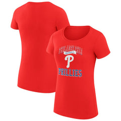 Philadelphia Phillies G-III 4Her by Carl Banks Women's Super-Slim Fit Lightweight Team Logo Graphic T-Shirt - MLB T-shirts