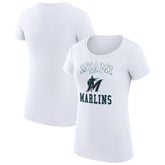 Miami Marlins G-III 4Her by Carl Banks Women's Super-Slim Fit Lightweight Team Logo Graphic T-Shirt - MLB T-shirts