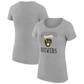 Milwaukee Brewers G-III 4Her by Carl Banks Women's Super-Slim Fit Lightweight Team Logo Graphic T-Shirt - MLB T-shirts