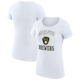 Milwaukee Brewers G-III 4Her by Carl Banks Women's Super-Slim Fit Lightweight Team Logo Graphic T-Shirt - MLB T-shirts
