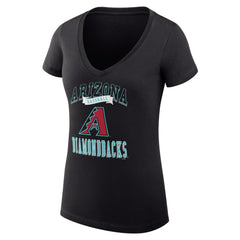 Arizona Diamondbacks G-III 4Her by Carl Banks Women's Super-Slim Fit Lightweight Team Logo Graphic V-Neck T-Shirt - MLB T-shirts