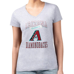 Arizona Diamondbacks G-III 4Her by Carl Banks Women's Super-Slim Fit Lightweight Team Logo Graphic V-Neck T-Shirt - MLB T-shirts