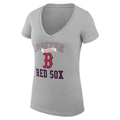 Boston Red Sox G-III 4Her by Carl Banks Women's Super-Slim Fit Lightweight Team Logo Graphic V-Neck T-Shirt - MLB T-shirts