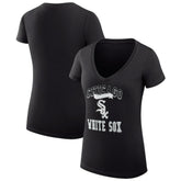Chicago White Sox G-III 4Her by Carl Banks Women's Super-Slim Fit Lightweight Team Logo Graphic V-Neck T-Shirt - MLB T-shirts