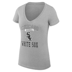 Chicago White Sox G-III 4Her by Carl Banks Women's Super-Slim Fit Lightweight Team Logo Graphic V-Neck T-Shirt - MLB T-shirts