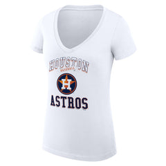 Houston Astros G-III 4Her by Carl Banks Women's Super-Slim Fit Lightweight Team Logo Graphic V-Neck T-Shirt - MLB T-shirts