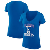 Los Angeles Dodgers G-III 4Her by Carl Banks Women's Super-Slim Fit Lightweight Team Logo Graphic V-Neck T-Shirt - MLB T-shirts