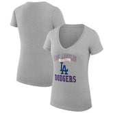 Los Angeles Dodgers G-III 4Her by Carl Banks Women's Super-Slim Fit Lightweight Team Logo Graphic V-Neck T-Shirt - MLB T-shirts