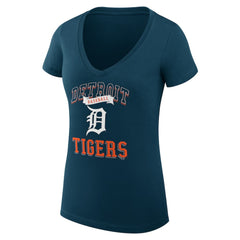 Detroit Tigers G-III 4Her by Carl Banks Women's Super-Slim Fit Lightweight Team Logo Graphic V-Neck T-Shirt - MLB T-shirts