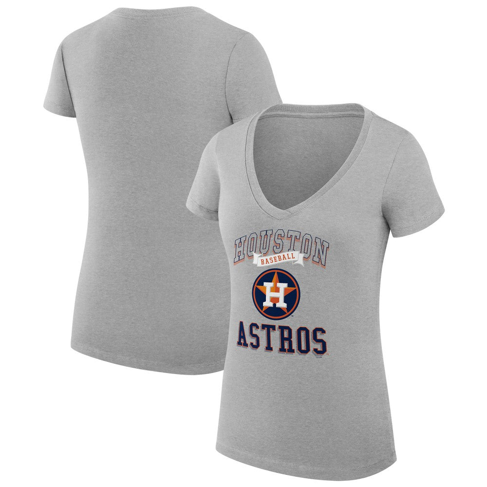 Houston Astros G-III 4Her by Carl Banks Women's Super-Slim Fit Lightweight Team Logo Graphic V-Neck T-Shirt - MLB T-shirts