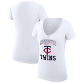 Minnesota Twins G-III 4Her by Carl Banks Women's Super-Slim Fit Lightweight Team Logo Graphic V-Neck T-Shirt - MLB T-shirts