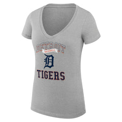 Detroit Tigers G-III 4Her by Carl Banks Women's Super-Slim Fit Lightweight Team Logo Graphic V-Neck T-Shirt - MLB T-shirts