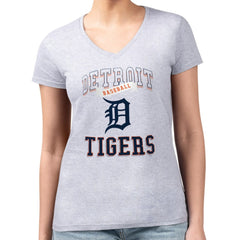 Detroit Tigers G-III 4Her by Carl Banks Women's Super-Slim Fit Lightweight Team Logo Graphic V-Neck T-Shirt - MLB T-shirts