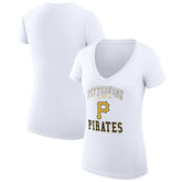 Pittsburgh Pirates G-III 4Her by Carl Banks Women's Super-Slim Fit Lightweight Team Logo Graphic V-Neck T-Shirt - MLB T-shirts