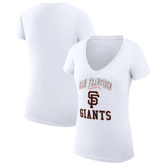 San Francisco Giants G-III 4Her by Carl Banks Women's Super-Slim Fit Lightweight Team Logo Graphic V-Neck T-Shirt - MLB T-shirts