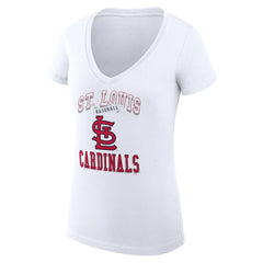 St. Louis Cardinals G-III 4Her by Carl Banks Women's Super-Slim Fit Lightweight Team Logo Graphic V-Neck T-Shirt - MLB T-shirts
