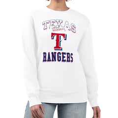 Texas Rangers G-III 4Her by Carl Banks Women's Team Logo Graphic Tri-Blend Fleece Pullover Sweatshirt - MLB Pullover