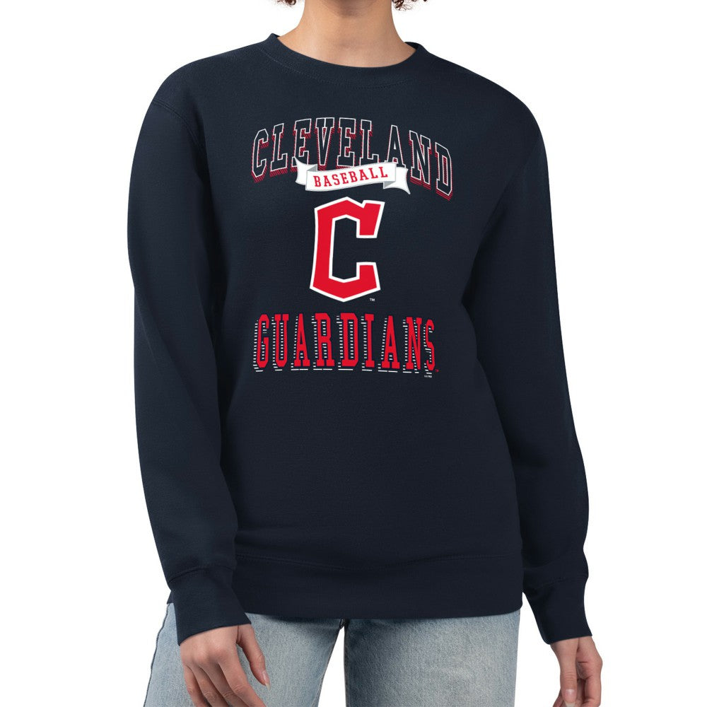 Cleveland Guardians G-III 4Her by Carl Banks Women's Team Logo Graphic Tri-Blend Fleece Pullover Sweatshirt - MLB Pullover