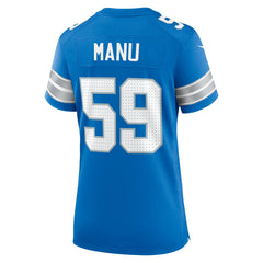 Detroit Lions Giovanni Manu Women's Team Game Jersey | NFL Online