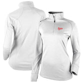 Minnesota Twins Columbia Women's Cooperstown Collection Shotgun 2.0 Omni-Wick Quarter-Zip Top - White - MLB Tops