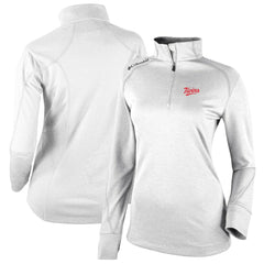 Minnesota Twins Columbia Women's Cooperstown Collection Shotgun 2.0 Omni-Wick Quarter-Zip Top - White - MLB Tops