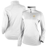 San Diego Padres Columbia Women's Cooperstown Collection Shotgun 2.0 Omni-Wick Quarter-Zip Top - White - MLB Tops