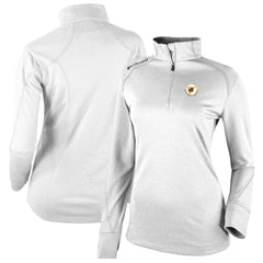 San Diego Padres Columbia Women's Cooperstown Collection Shotgun 2.0 Omni-Wick Quarter-Zip Top - White - MLB Tops