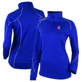 Atlanta Braves Columbia Women's Cooperstown Collection Shotgun 2.0 Omni-Wick Quarter-Zip Top - Royal - MLB Tops