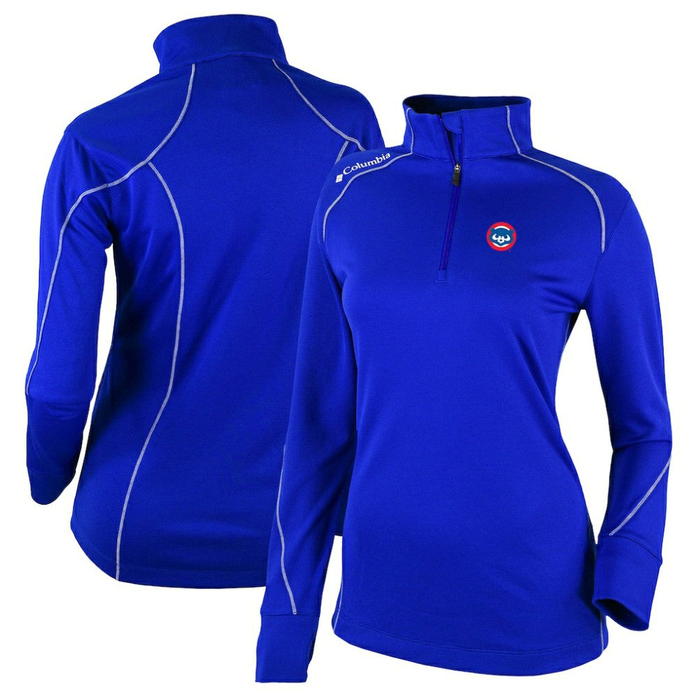 Chicago Cubs Columbia Women's Cooperstown Collection Shotgun 2.0 Omni-Wick Quarter-Zip Top - Royal - MLB Tops