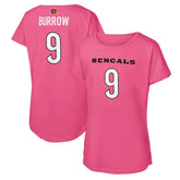 Cincinnati Bengals Joe Burrow Girls Youth Player Name & Number T-Shirt | NFL New