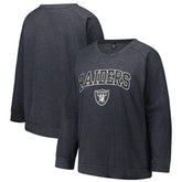 Las Vegas Raiders Profile Women's Plus Size Acid Wash Raglan Sweatshirt | NFL Sale