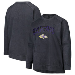 Baltimore Ravens Profile Women's Plus Size Acid Wash Raglan Sweatshirt | NFL New