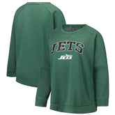 New York Jets Profile Women's Plus Size Acid Wash Raglan Sweatshirt | NFL On sale