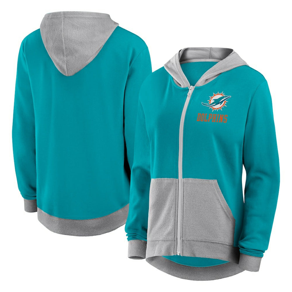 Miami Dolphins Women's Hit It Full-Zip Hoodie | NFL Hot