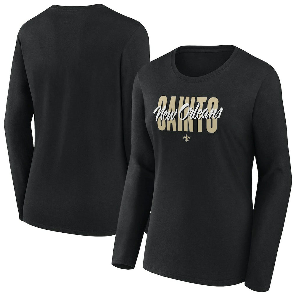 New Orleans Saints Women's Long Sleeve Scoop Neck T-Shirt | NFL New