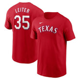Jack Leiter Texas Rangers Nike Fuse Name & Number T-Shirt - MLB T-shirts