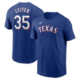 Jack Leiter Texas Rangers Nike Fuse Name & Number T-Shirt - MLB T-shirts