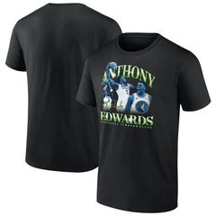 Black Anthony Edwards Minnesota Timberwolves Retro '90s T-Shirt | NBA