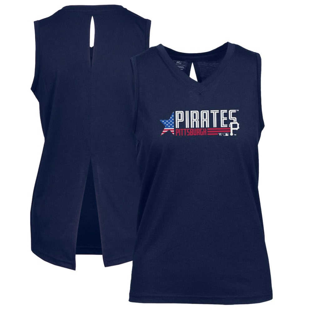 Pittsburgh Pirates Levelwear Women's Paisley Independence Aviation Tank Top - MLB Tanks