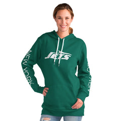 New York Jets G-III 4Her by Carl Banks Women's Extra Inning Pullover Hoodie | NFL Sale