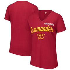 Washington Commanders G-III 4Her by Carl Banks Women's Post Season V-Neck T-Shirt | NFL Hot