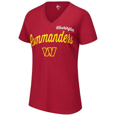 Washington Commanders G-III 4Her by Carl Banks Women's Post Season V-Neck T-Shirt | NFL Hot