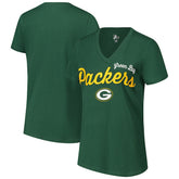 Green Bay Packers G-III 4Her by Carl Banks Women's Post Season V-Neck T-Shirt | NFL New
