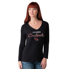 Arizona Cardinals G-III 4Her by Carl Banks Women's Post Season Long Sleeve V-Neck T-Shirt | NFL New
