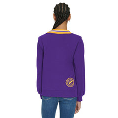 Minnesota Vikings Tommy Hilfiger Women's Alice V-Neck Pullover Sweatshirt | NFL US