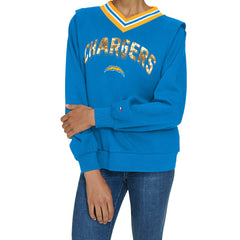 Los Angeles Chargers Tommy Hilfiger Women's Alice V-Neck Pullover Sweatshirt | NFL Hot