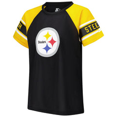 Pittsburgh Steelers Starter Women's 1st Rounder Color Block Raglan Top | NFL Outlet